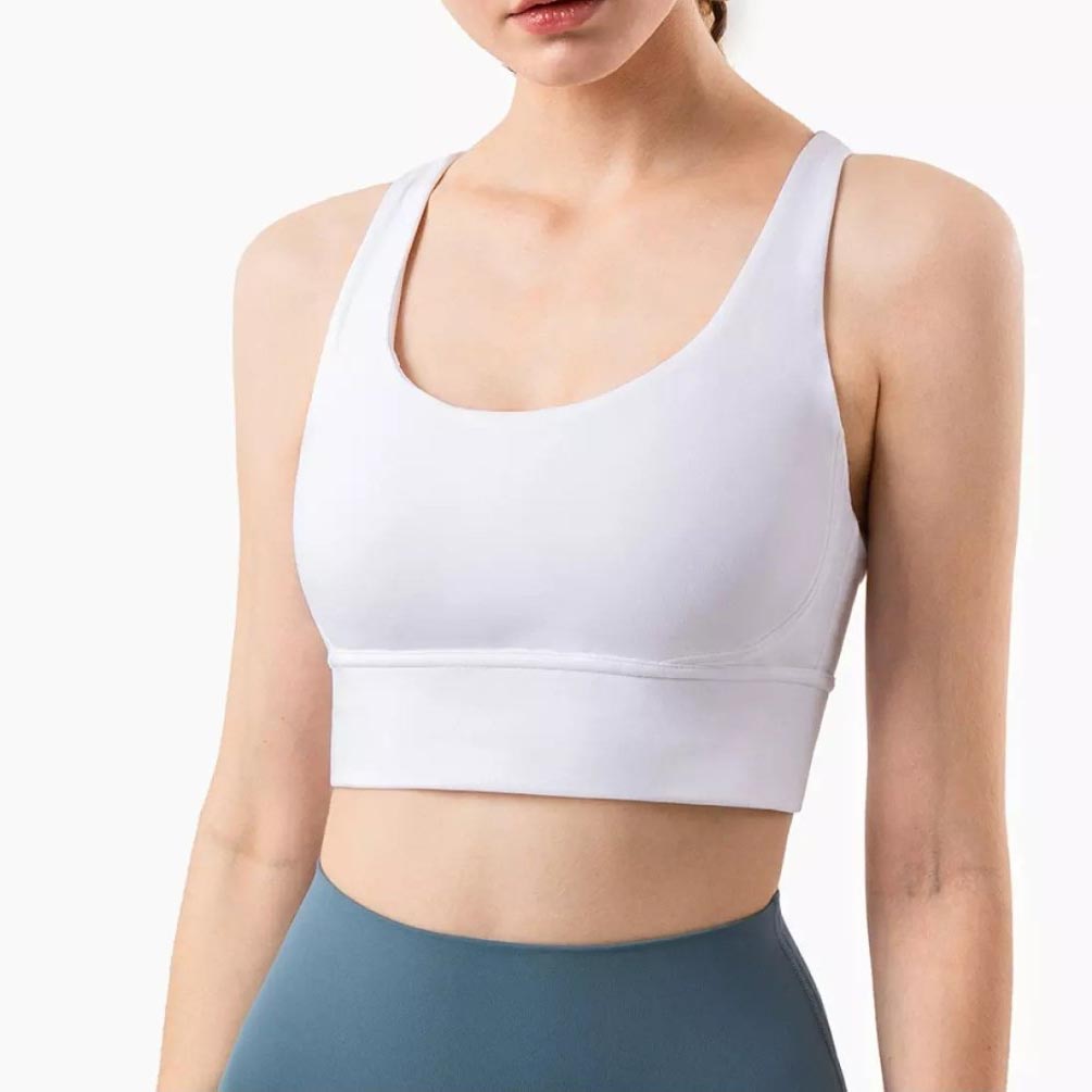 Ginhawa Athleisure Kylie Ultra Comfort Padded Sports Bra in White