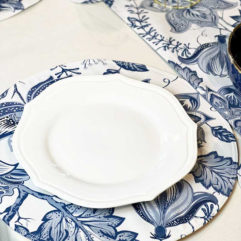 Grandia Round Reversible Cloth Placemats (Set of 6)