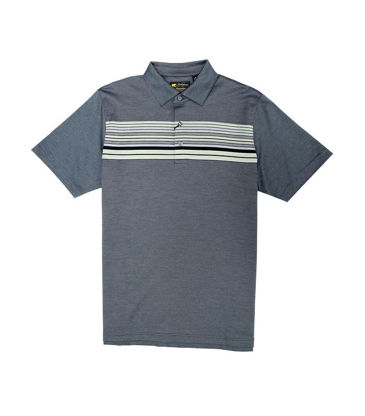 Jack Nicklaus Yarn Dye Birdseye Multi-strip Engineered Cotton Polo Classic