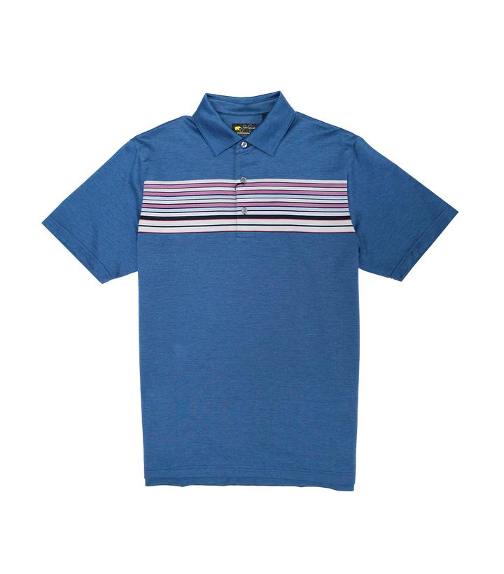 Jack Nicklaus Yarn Dye Birdseye Multi-strip Engineered Cotton Polo Classic