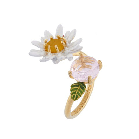 Les Néréides Paris Lovely Daisy on stone adjustable rings