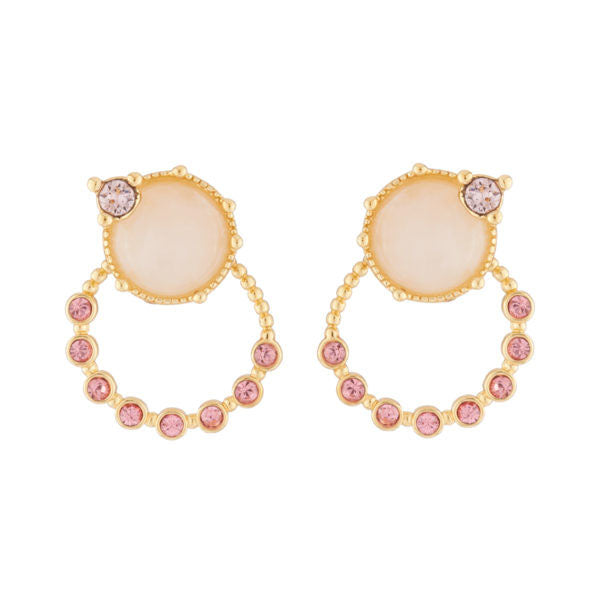 Les Néréides Paris Quartz stones stud with removable ring stud earrings