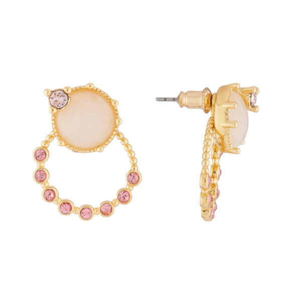 Les Néréides Paris Quartz stones stud with removable ring stud earrings