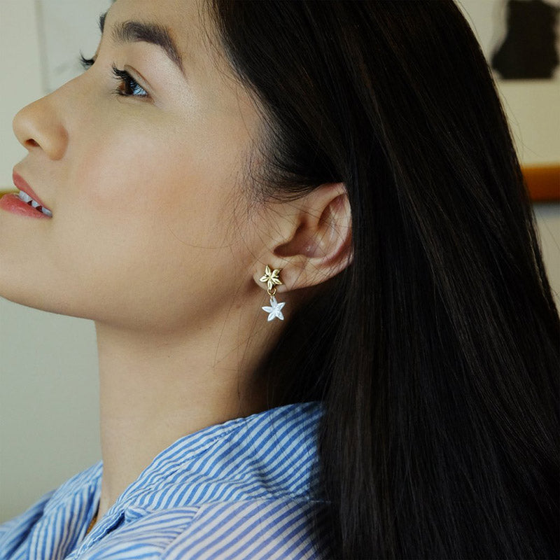 Lily Santan Danglers in Ivory Earrings