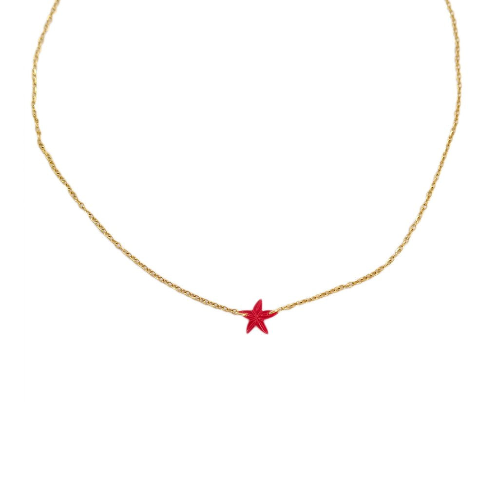 Lily Una Santan Necklace in Red