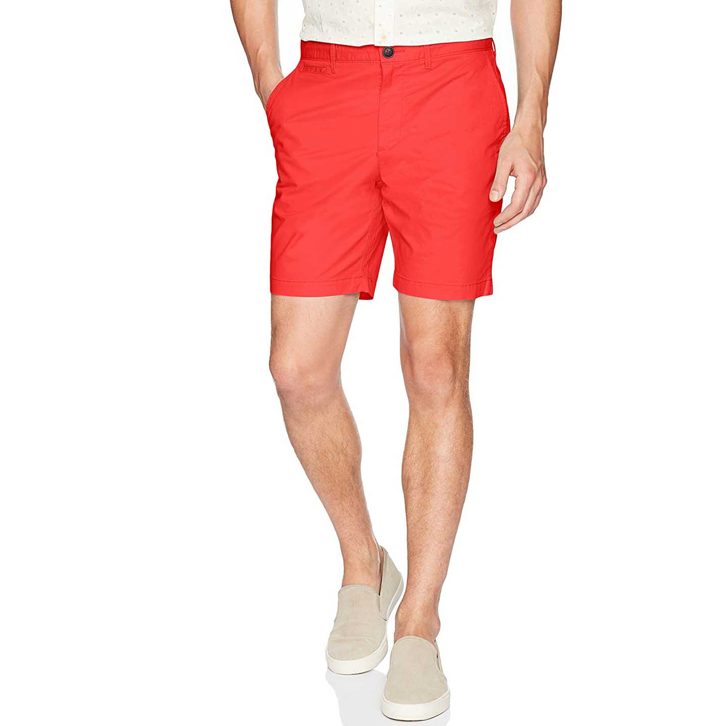 Original Penguin Men's P55 Basic Shorts in Flame Scarlet