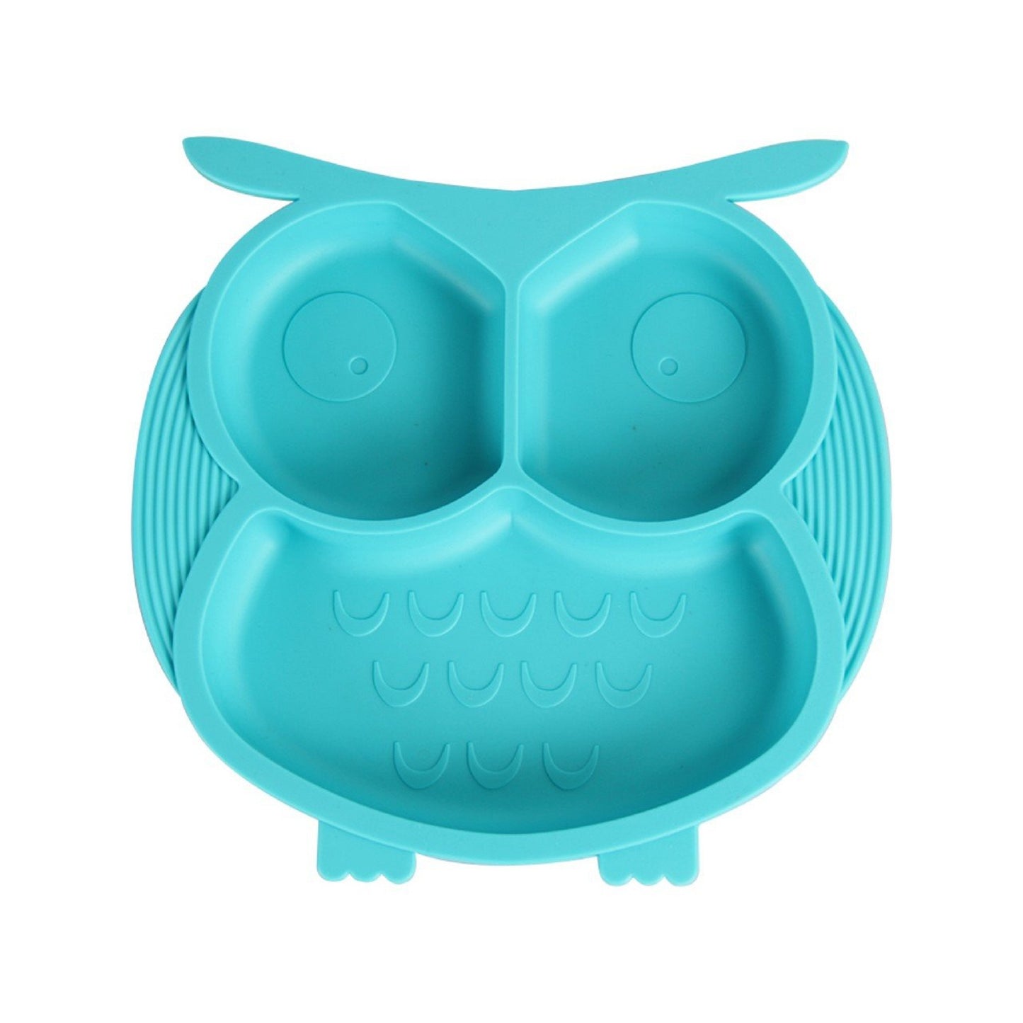 Owl Silicone Plate with Anti-Spill Suction Base