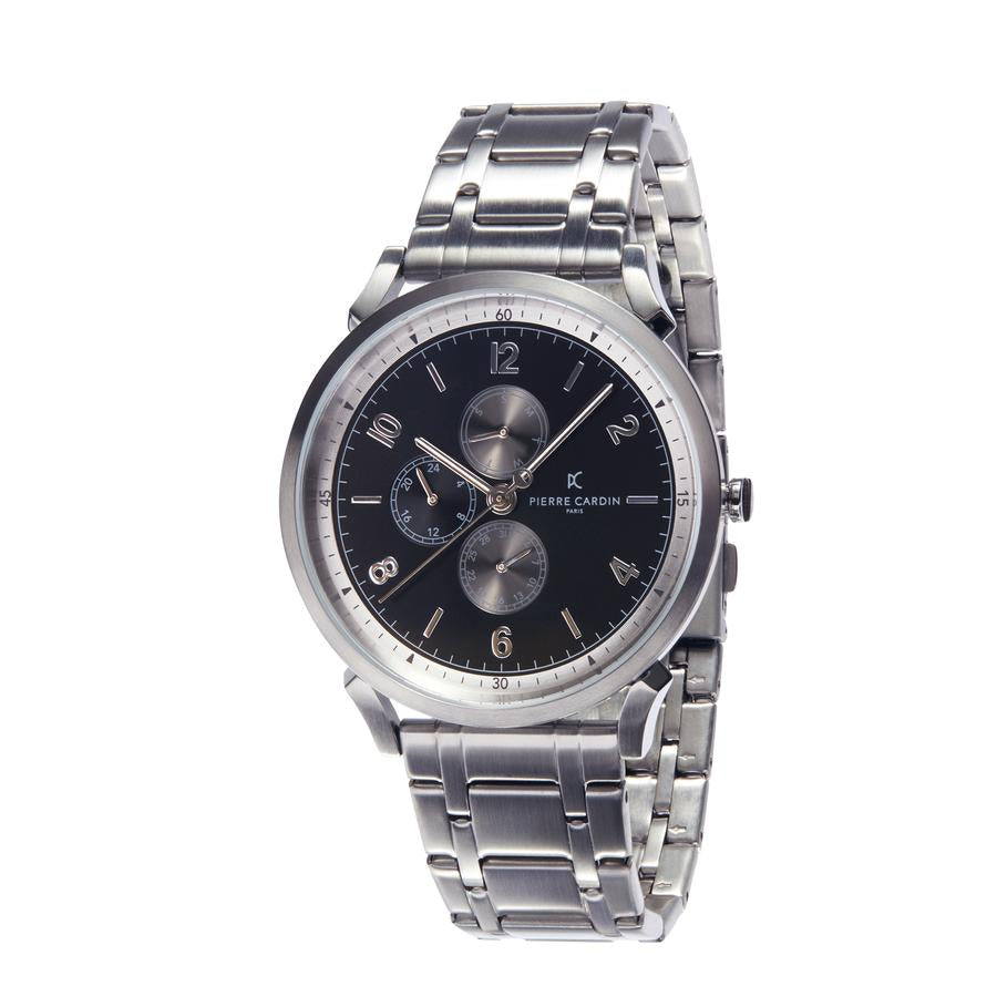 Pierre Cardin Pigalle Nine Black Stainless Steel Link Watch