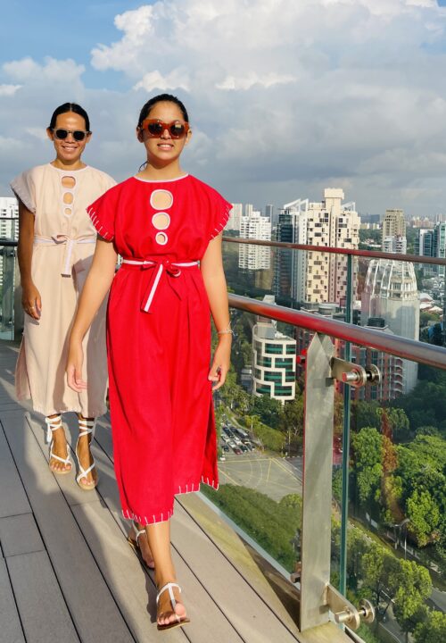 La Filippine Peekaboo Caftan