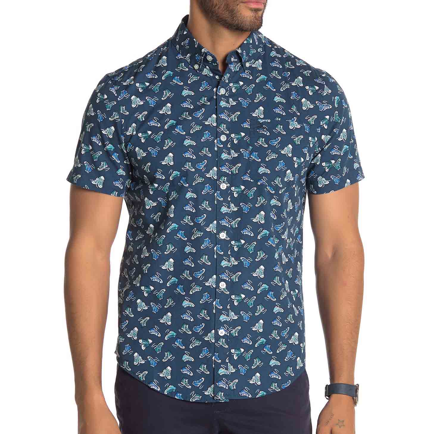 penguin dress shirts Abbot Brushed Oxford Slim Fit Dress Shirt