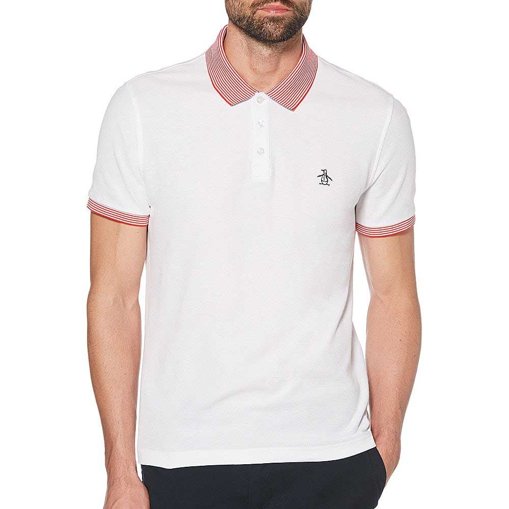 Original Penguin Men's Stars & Stripes Knit Polo | Dark Sapphire/Bright White