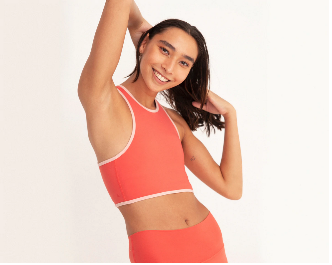 RECESS High Standards Sports Bra in Poppy