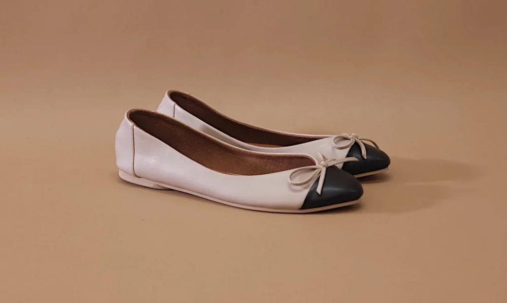 Posh Pocket Shoes Erin Bone and Black