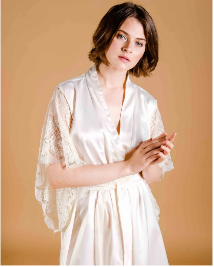 La Tercera Talia Long Premium Silk Robe