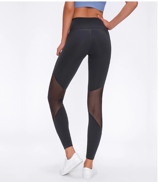 Ginhawa Athleisure Heather High Waist Ultra Cool Mesh Pants in Black