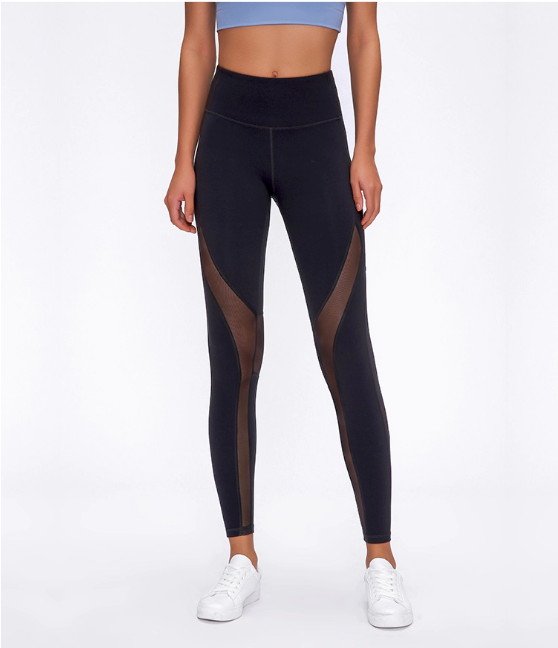 Ginhawa Athleisure Heather High Waist Ultra Cool Mesh Pants in Black