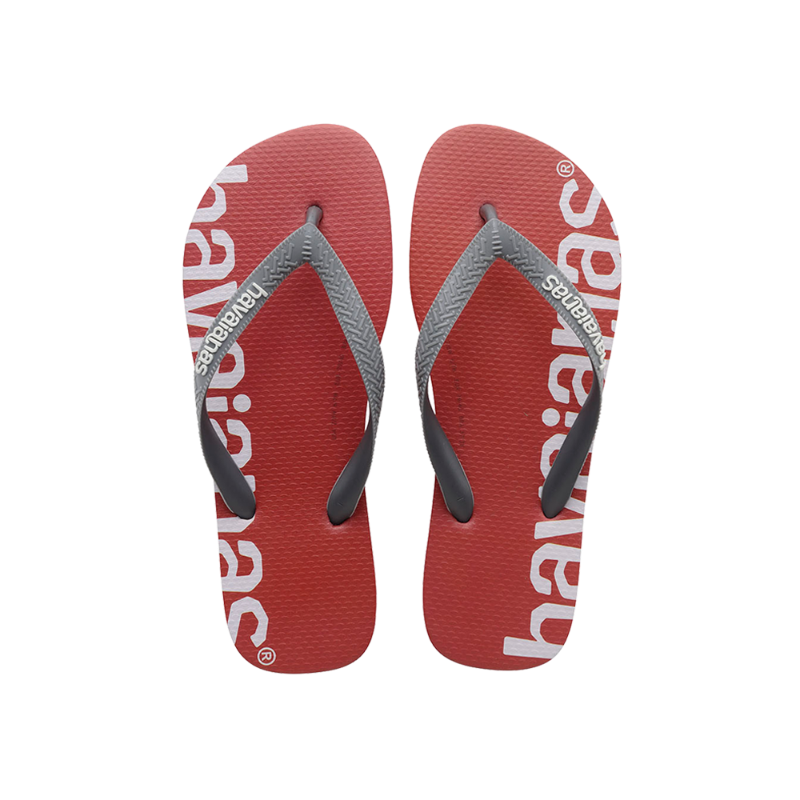 Havaianas Men's Top Logo Mania High Tech Flip Flops - Red