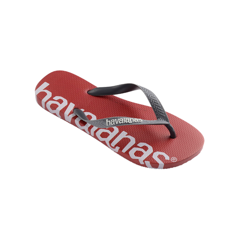 Havaianas Men's Top Logo Mania High Tech Flip Flops - Red