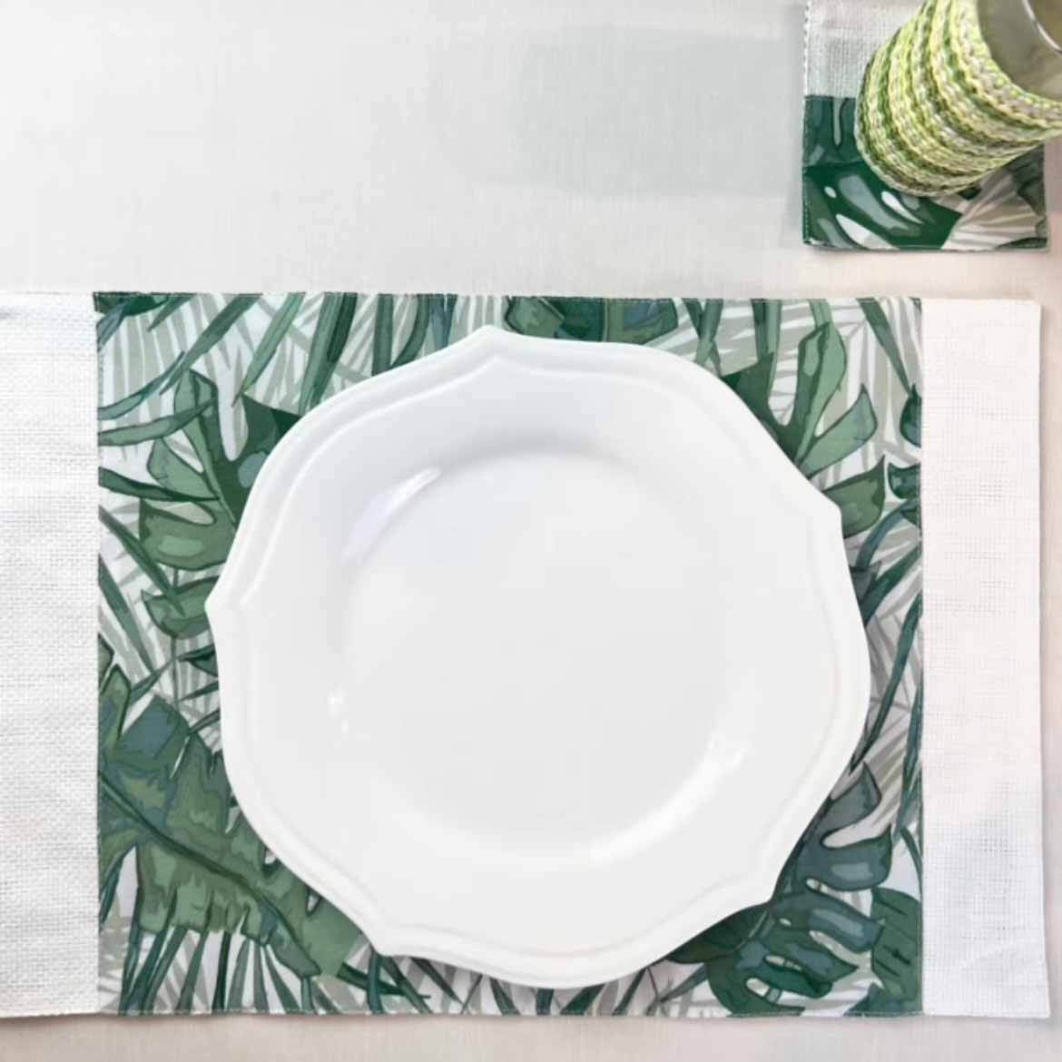 Tropik Plaid Premium Reversible Cloth Placemat (Set of 6)