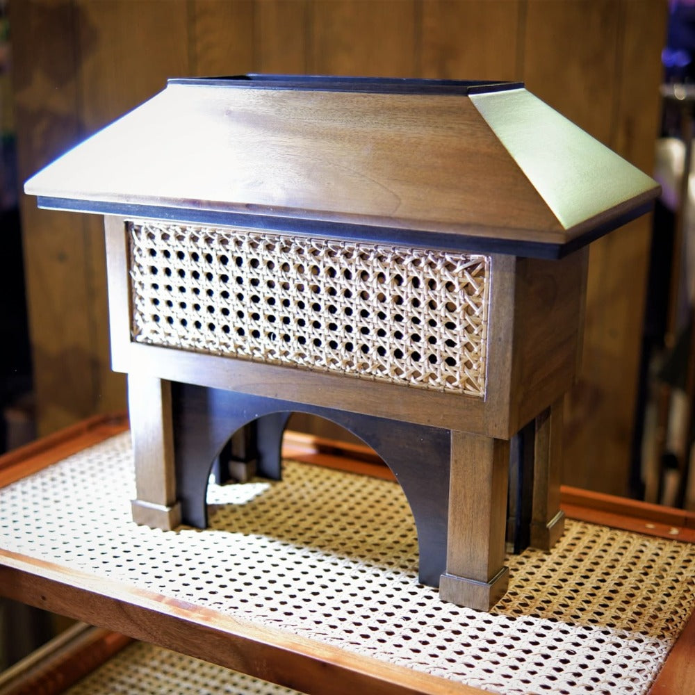 BAHAY NA BATO CANDLE HOLDER (Walnut)