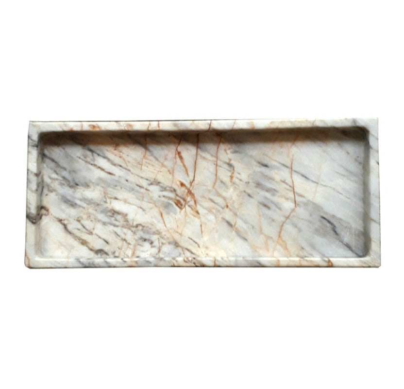 Marmol Stonework Rectangular Marble Tray
