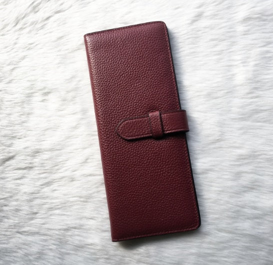 Katre Chequebook Holder in Red Clay