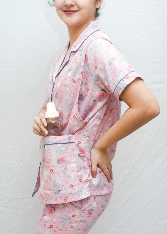 Cloudz PH Nursing PJs - Eden's Garden (Pink)