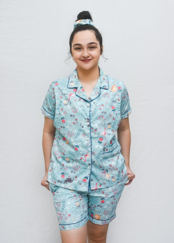 Cloudz PH Nursing PJs - Eden's Garden (Light Blue)