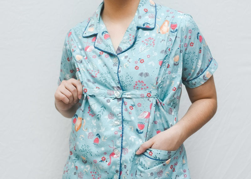 Cloudz PH Nursing PJs - Eden's Garden (Light Blue)