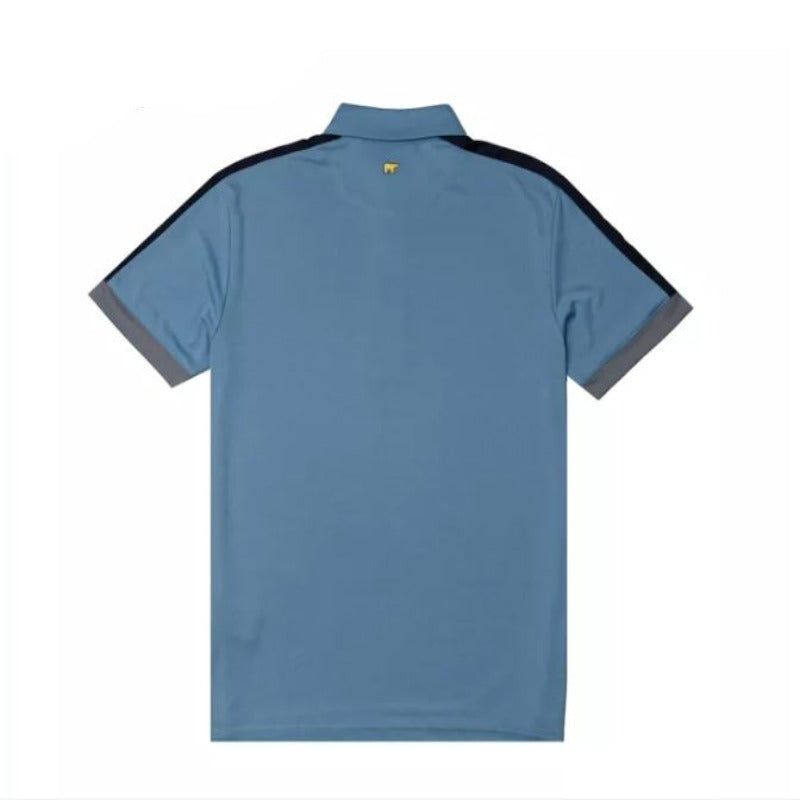 Jack Nicklaus Shoulder Stripe Pieced Polo - Silver Lake Heather