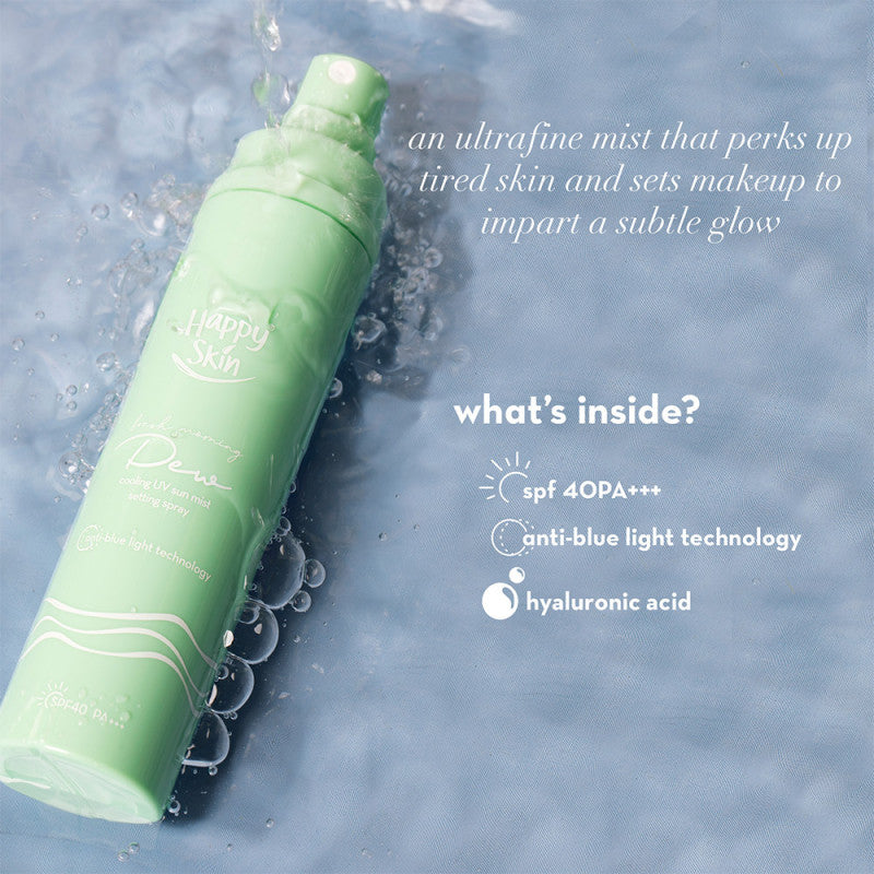 Happy Skin Dew Cooling Uv Sun Mist Spf 40 Pa+++ With Anti-Blue Light Technology