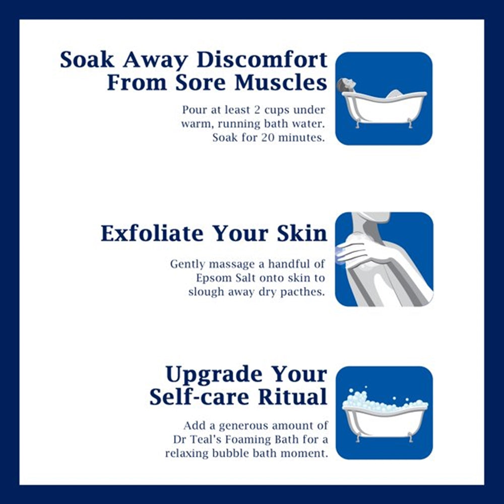 Dr Teal's Pure Epsom Salt Soak, Soothe & Sleep with Lavender, 3lbs