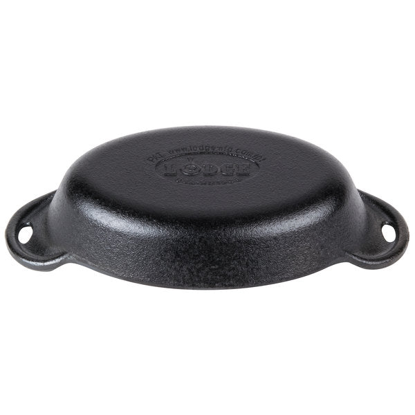Lodge HMSOV 9oz Pre-Seasoned Heat-Treated Cast Iron Oval Mini Individual Server