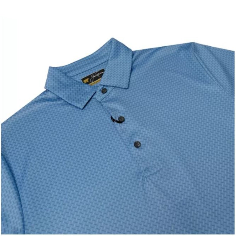 Jack Nicklaus Parallel Lines Print Polo - Silver Lake