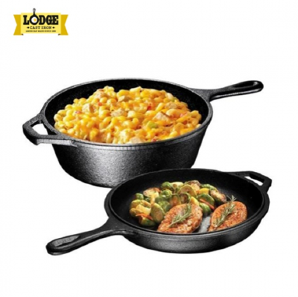 Lodge 3.2 Quart Cast Iron Combo Cooker