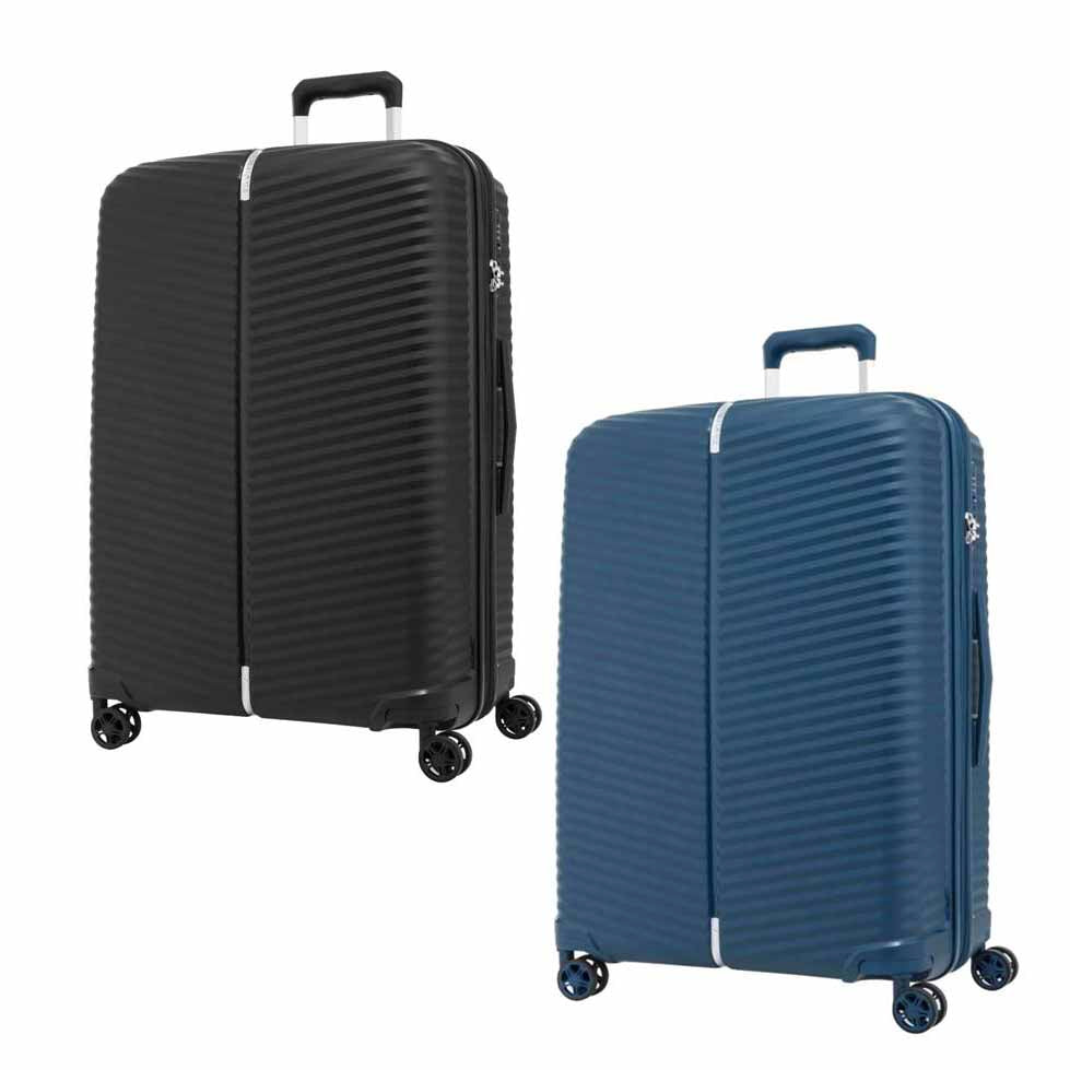 Samsonite Varro Spinner (55/68/75cm) in Black/Peacock Blue