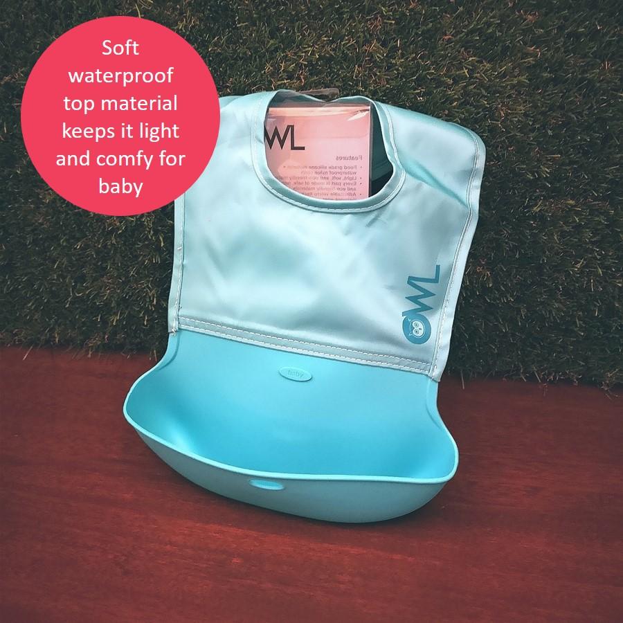 Owl Baby Foldable Silicone Bib