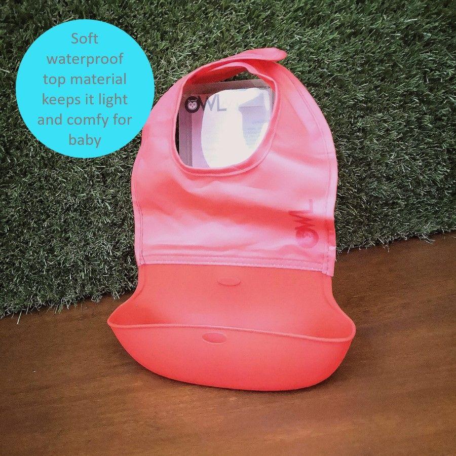 Owl Baby Foldable Silicone Bib