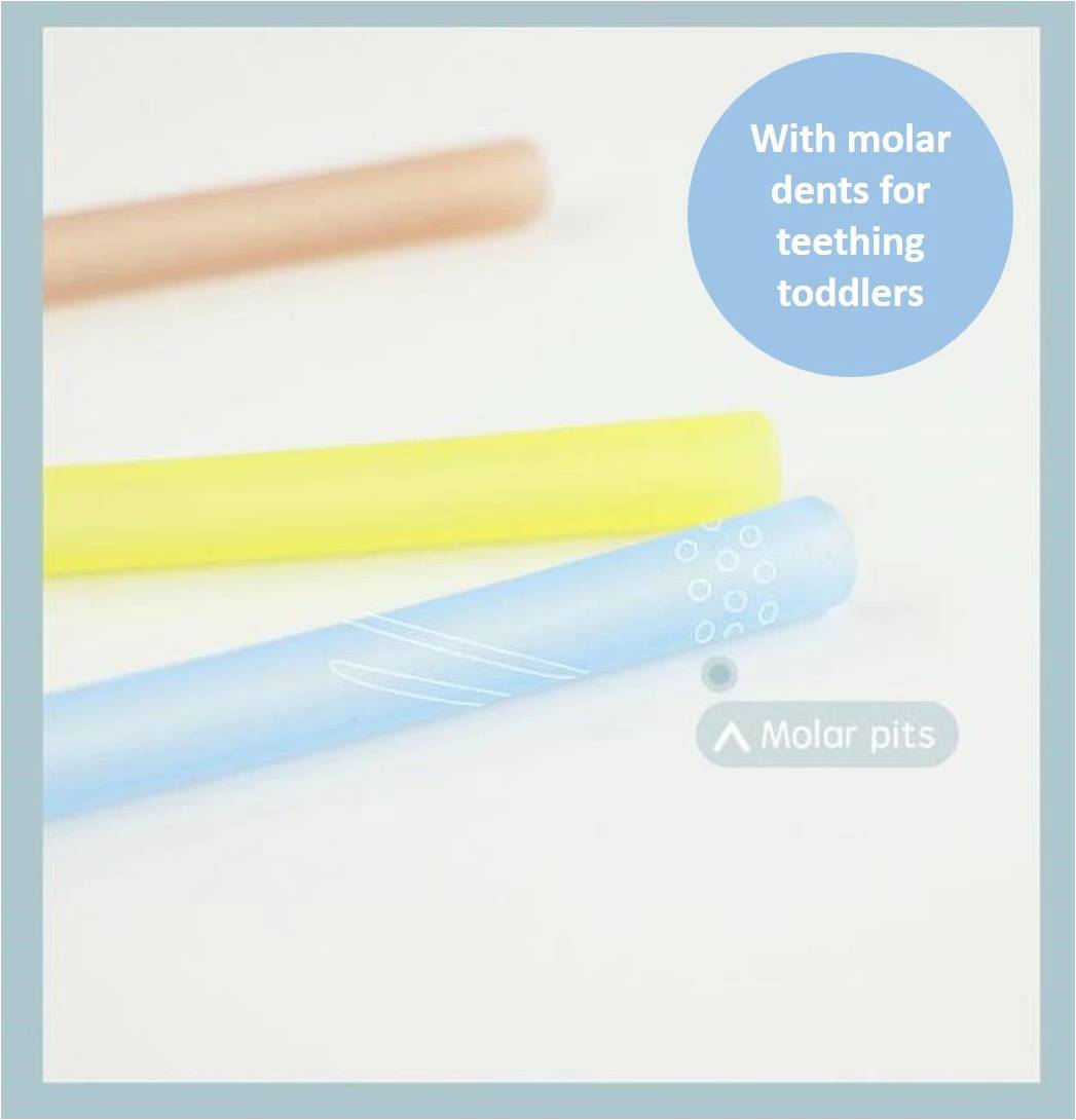 Owl Baby Reusable Silicone Straw for Babies, Toddlers, and Kids with Safety Stopper