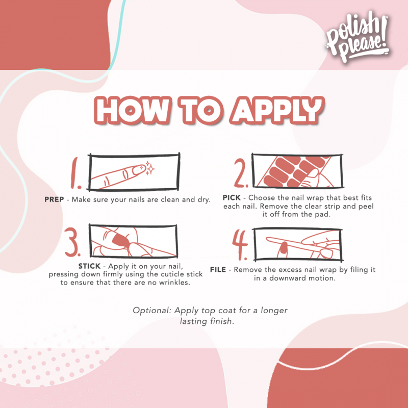 TIPSY NAIL WRAPS BY POLISH PLEASE
