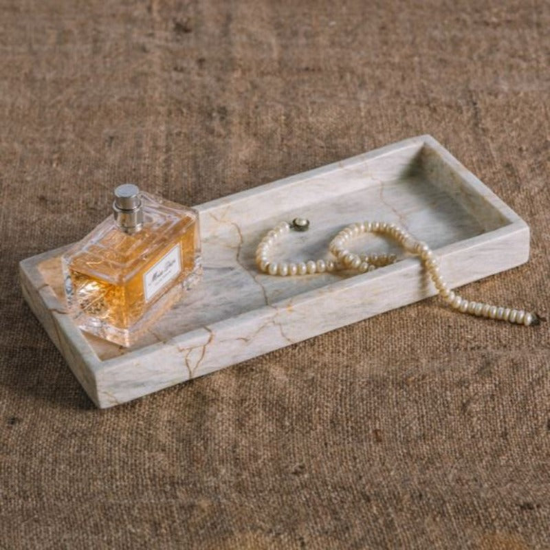 Marmol Stonework Rectangular Marble Tray