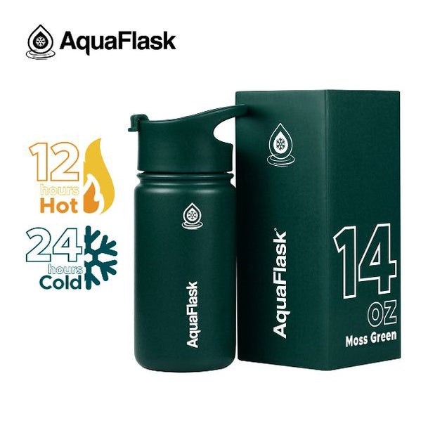 AQUAFLASK (14oz) Wide Mouth w/ Flip Cap