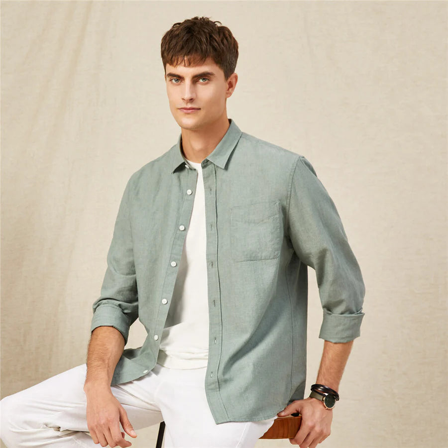Giordano Men's Linen Cotton Shirt