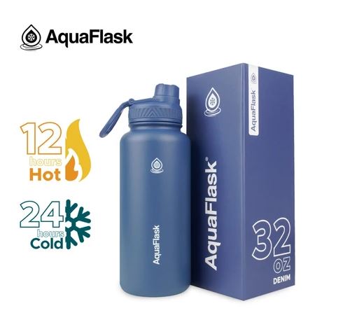 AQUAFLASK (32oz) Wide Mouth w/ Spout Lid - V2