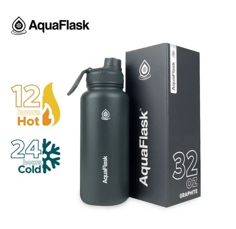 AQUAFLASK (32oz) Wide Mouth w/ Spout Lid - V2