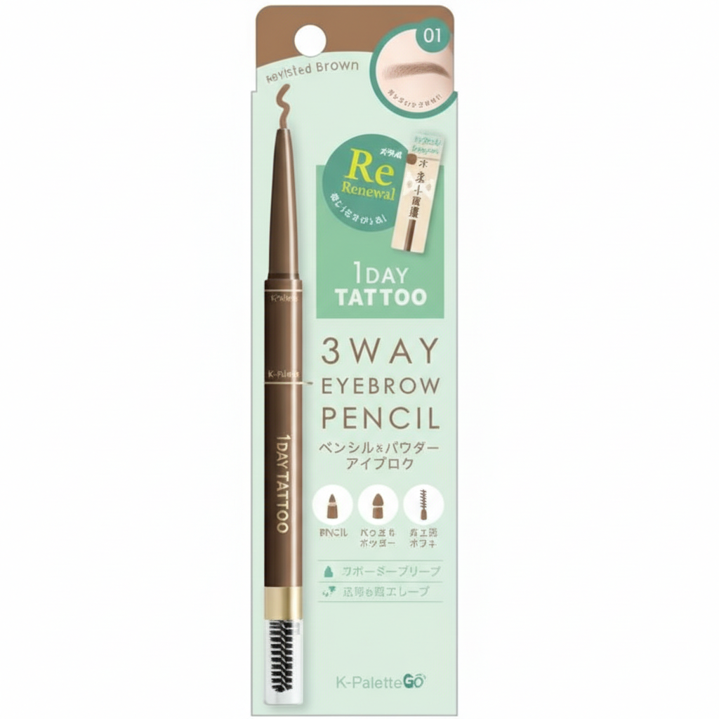K-Palette 3Way Eyebrow Pencil #01