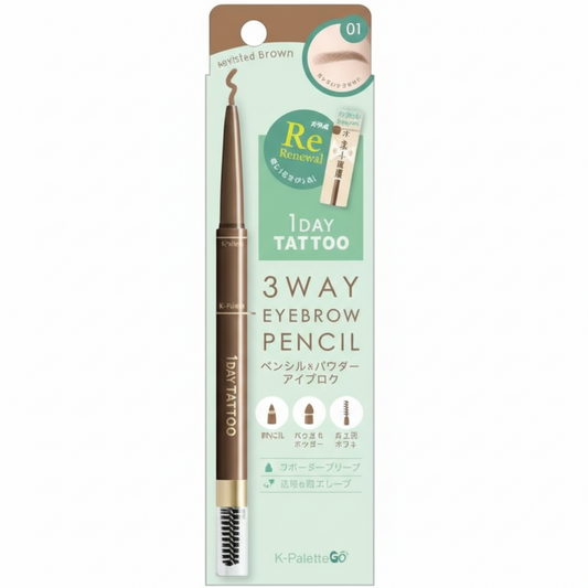K-Palette 3Way Eyebrow Pencil #01