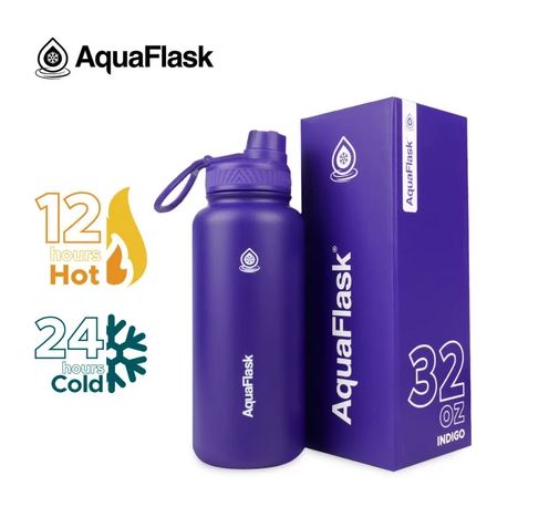 AQUAFLASK (32oz) Wide Mouth w/ Spout Lid - V2
