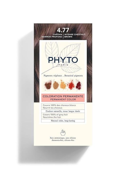 PHYTO Color Permanent Hair Color with Botanical Pigments Intense Chestnut