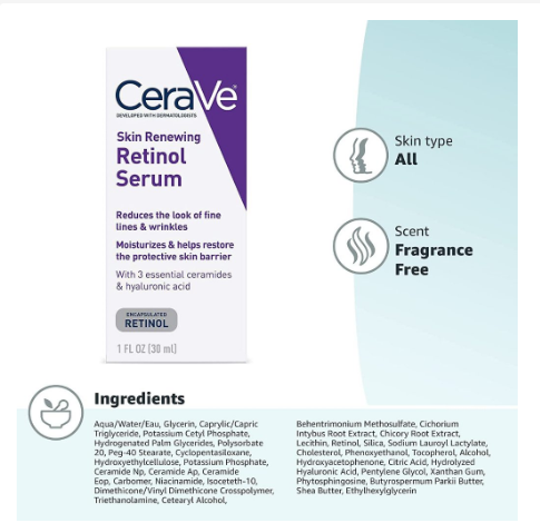 CeraVe Skin Renewing Retinol Serum 30ml